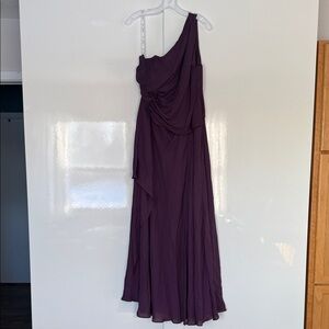 David's Bridal One-Shoulder Purple Dress